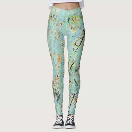 Abstraktionen am Ozean Leggings (Vorderseite)
