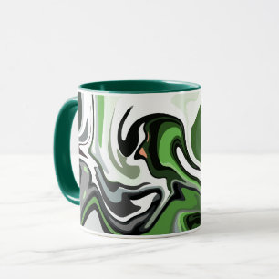 Abstraktionen grüner Harmonie Tasse