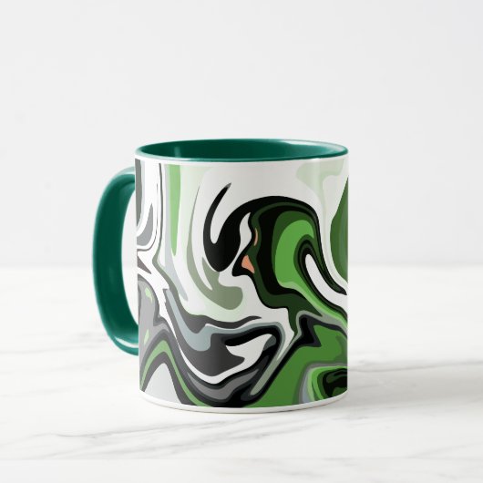 Abstraktionen grüner Harmonie Tasse (Vorderseite Links)