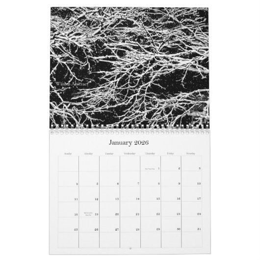 'Abstraktionen in Schwarz und Weiß' Kalender 2026 (Jan 2026)