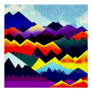 Abstraktum Landschaft 20 Poster