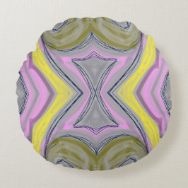 Abstrato Amarelo Rundes Kissen