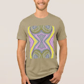 abstrato amarelo Tri-Blend shirt (Vorderseite)