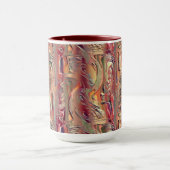 Abstrato entalhado em salmão e vermelho gradiente tasse (Zentrum)