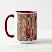 Abstrato entalhado em salmão e vermelho gradiente tasse (Links)