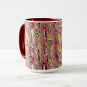 Abstrato entalhado em salmão e vermelho gradiente tasse (Vorderseite Links)