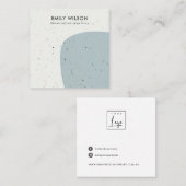 ABSTRCT KERAMIK GRAY STUD EARRING DISPLAY-KARTE QUADRATISCHE VISITENKARTE (Vorne/Hinten)