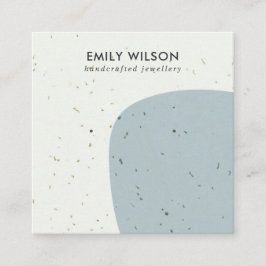 ABSTRCT KERAMIK GRAY STUD EARRING DISPLAY-KARTE QUADRATISCHE VISITENKARTE