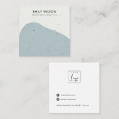 ABSTRCT KERAMIK GRAY WAVE STUD EARRING DISPLAY QUADRATISCHE VISITENKARTE (Vorne/Hinten)