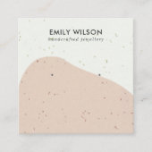 ABSTRCT-KERAMIK PEACH WAVE STUD-EARRING-ANZEIGE QUADRATISCHE VISITENKARTE (Vorderseite)