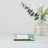 Abstreifenhund - dünn mini visitenkarte (Stehend Vorderseite)