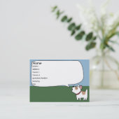 Abstreifenhund - mollig visitenkarte (Stehend Vorderseite)