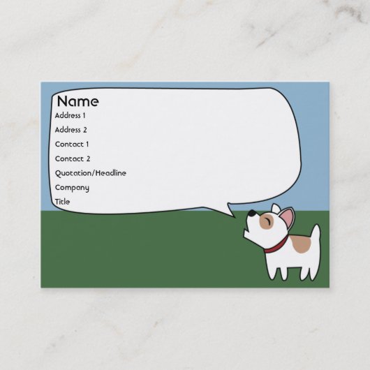 Abstreifenhund - mollig visitenkarte (Vorderseite)