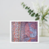 Abstruse Abstrakt Mosaic Paul Klee Postkarte (Stehend Vorderseite)