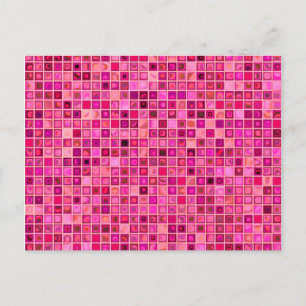 Abstufungen von dunklem Rosa 'Wasserfarbenes' Mosa Postkarte