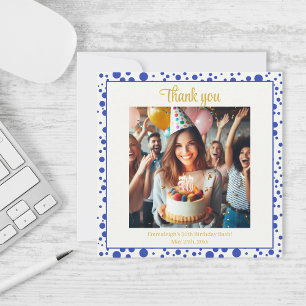 Abstufungen von Lila: Eine blau-violette Geburtsta Dankeskarte