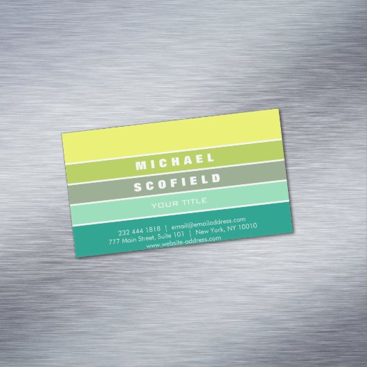 Abstufungens-Farbpalette 001 Magnetische Visitenkarte (Beispiel)