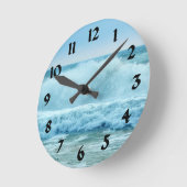 Absturz der Ozeanwelle Runde Wanduhr (Winkel)
