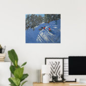 Absturz der Sledge Morzine Poster (Heimbüro)