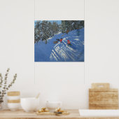 Absturz der Sledge Morzine Poster (Küche)