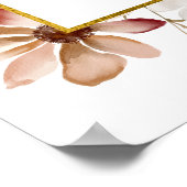 Absturz des Gold Flora Brautparty Begrüßungszeiche Poster (Ecke)