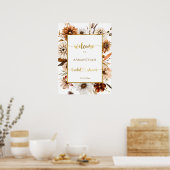 Absturz des Gold Flora Brautparty Begrüßungszeiche Poster (Küche)