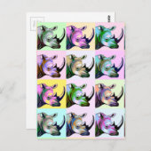 Absturz des Pops Rhinos Art Postkarte (Vorne/Hinten)