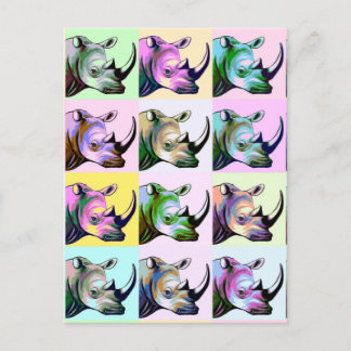 Absturz des Pops Rhinos Art Postkarte