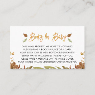 Absturz in Liebe Baby Shower Books for Baby Visitenkarte