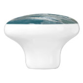 Absturz Ozean Sturm Wave Aqua Museum Ölgemälde Keramikknauf (Seitenansicht)