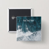 Absturz von Meereswellen Button (Vorne & Hinten)
