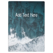 Absturz von Meereswellen Klemmbrett (Rückseite)