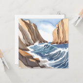 Absturz von Meereswellen | Strandbäder Karte (Vorderseite/Rückseite Beispiel)