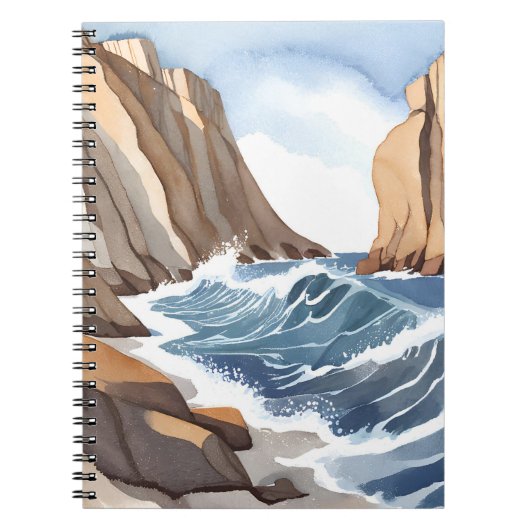 Absturz von Meereswellen | Strandbäder Notizblock (Vorderseite)