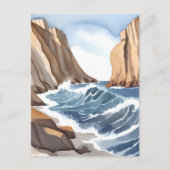 Absturz von Meereswellen | Strandbäder Postkarte (Vorderseite)