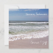 Abstürze von Wellen am Sandy Beach Einladung (Vorderseite)