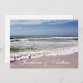 Abstürze von Wellen am Sandy Beach Einladung (Vorne/Hinten)