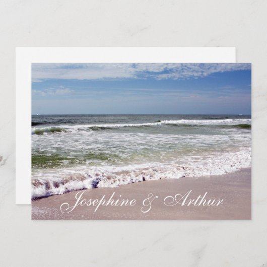 Abstürze von Wellen am Sandy Beach Einladung (Vorne/Hinten)