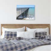 Abstürzen von Wellen auf Wharf-Design Leinwanddruck (Insitu (Schlafzimmer))