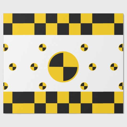 Absturzprüfzeichen Geschenkpapier (Flach)
