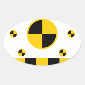 Absturzprüfzeichen Ovaler Aufkleber (Vorderseite)