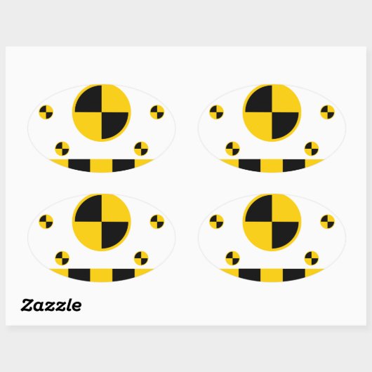 Absturzprüfzeichen Ovaler Aufkleber (Blatt)