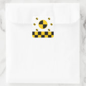 Absturzprüfzeichen Quadratischer Aufkleber (Tasche)