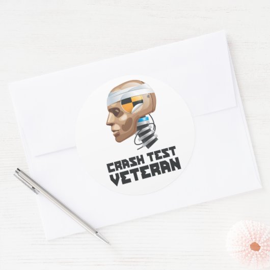 Absturztest Veteran Runder Aufkleber (Umschlag)