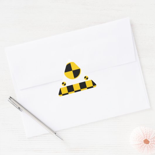 Absturztestmarkierungen fett dreieckiger aufkleber (Umschlag)