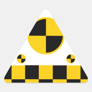 Absturztestmarkierungen fett dreieckiger aufkleber