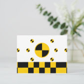 Absturztestmarkierungen fett postkarte (Stehend Vorderseite)