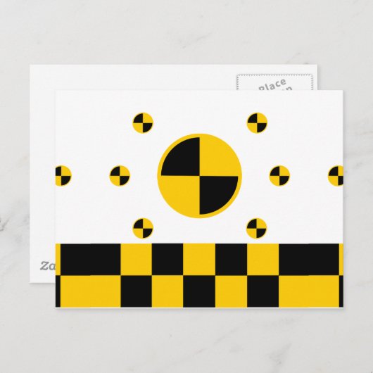 Absturztestmarkierungen fett postkarte (Vorne/Hinten)