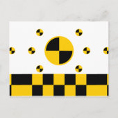 Absturztestmarkierungen fett postkarte (Vorderseite)