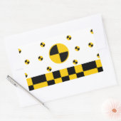 Absturztestmarkierungen fett rechteckiger aufkleber (Umschlag)